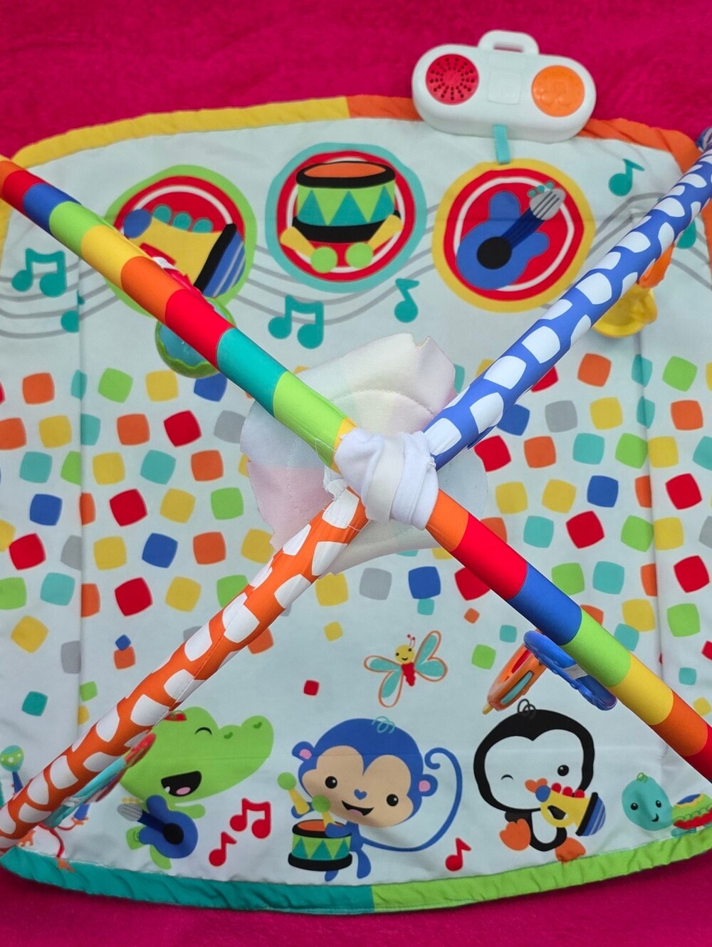Fisher-Price Baby Activity Mat w/ Music Kick Pad and Detachable Toys